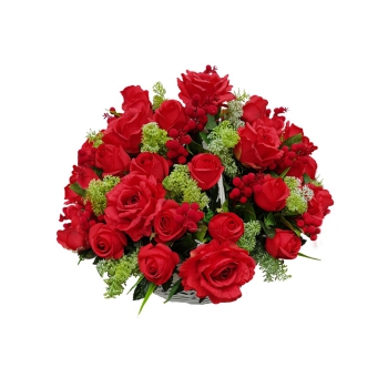 Корзина с искусственными цветами № 18