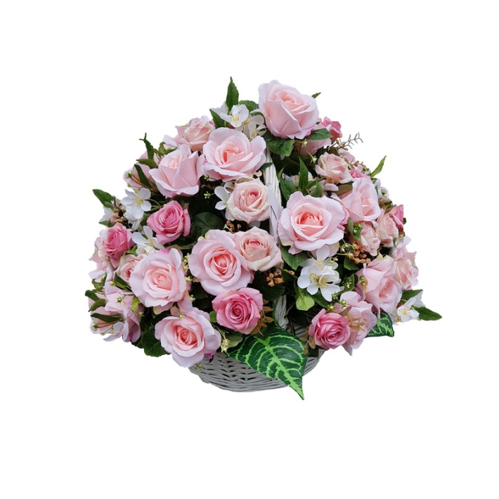 Корзина с искусственными цветами № 16