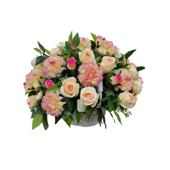 Корзина с искусственными цветами № 21