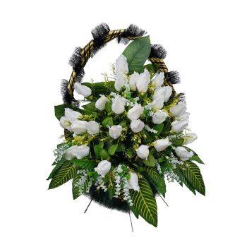 Корзина с искусственными цветами № 11