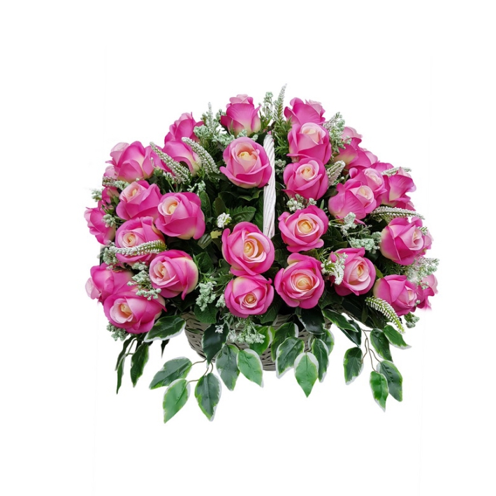 Корзина с искусственными цветами № 14