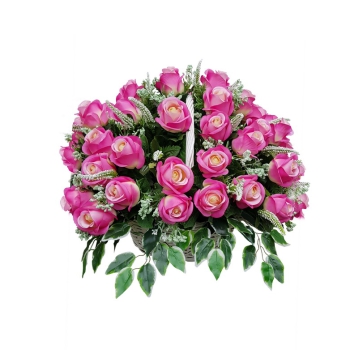 Корзина с искусственными цветами № 14