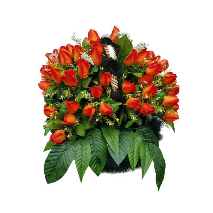 Корзина с искусственными цветами № 13