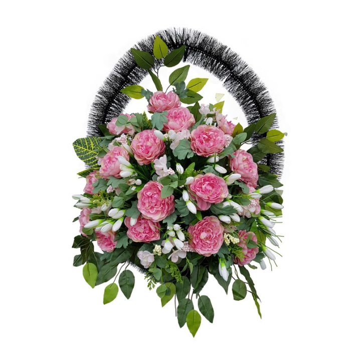 Корзина с искусственными цветами № 7